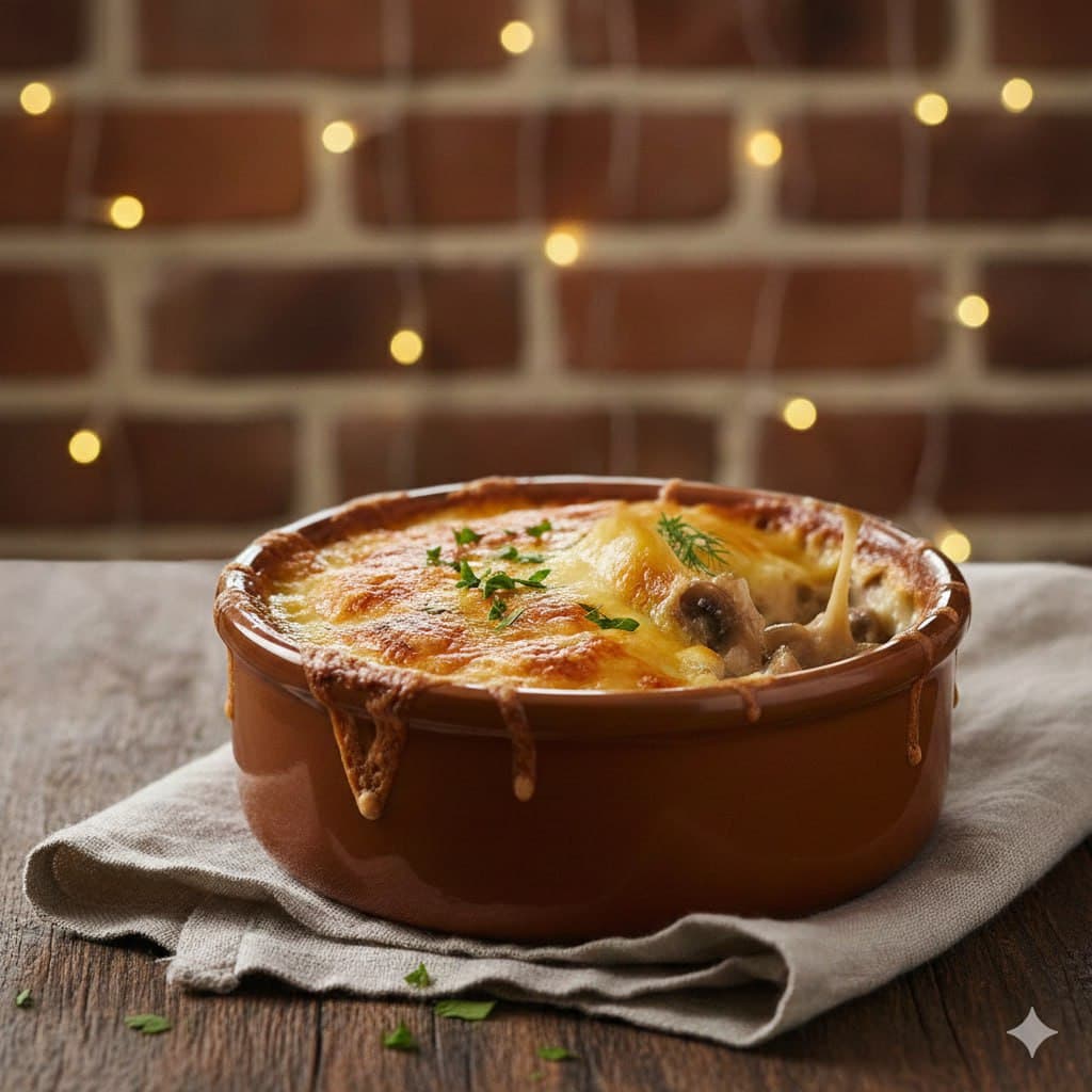 Жульен с грибами и курицей