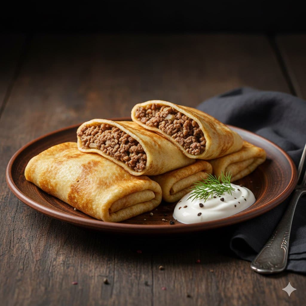 Блинчики с мясом